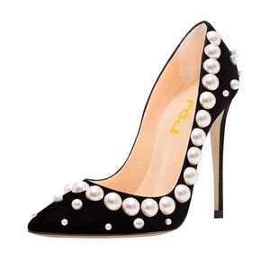 FSJ Women Classic Pointed Toe High Heels Sexy Stiletto Pumps Office Lady Casual